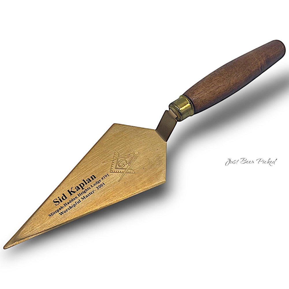 Masonic‎ Ceremonial Trowel Sid Kaplan Mitzpah-Haddon Heights Lodge 191 2001 7.5"